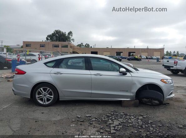 3FA6P0LU0JR173805 2018 FORD FUSION HYBRID Silver Սալոնի հետևի տեսք