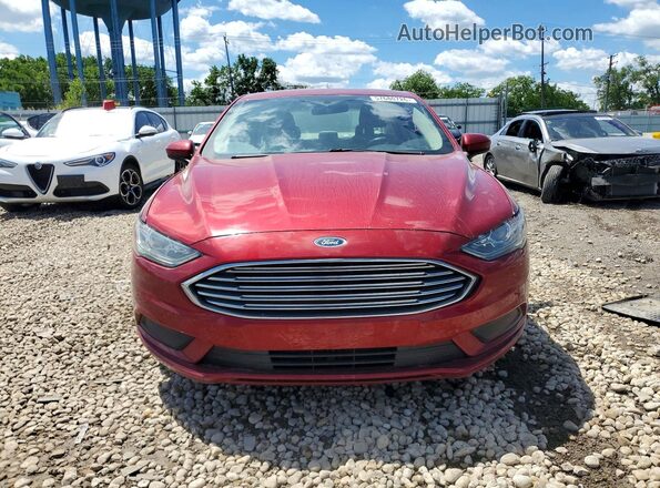 3FA6P0LU0JR173903 2018 FORD FUSION Red Դիմացի տեսք