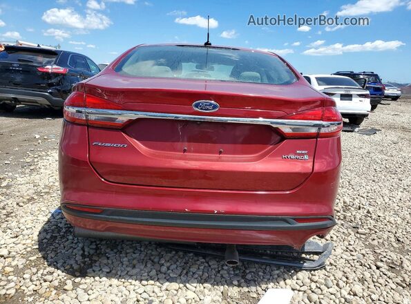 3FA6P0LU0JR173903 2018 FORD FUSION Red Հետևի տեսք