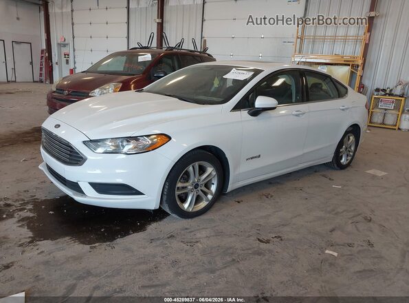 3FA6P0LU0JR247871 2018 FORD FUSION HYBRID White Przód lewy