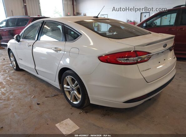 3FA6P0LU0JR247871 2018 FORD FUSION HYBRID White Tył lewy