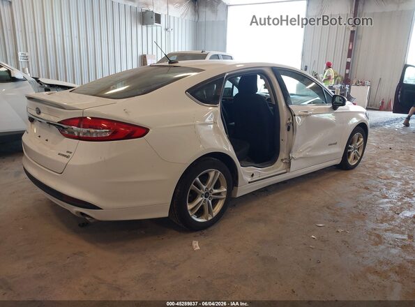 3FA6P0LU0JR247871 2018 FORD FUSION HYBRID White Tył prawy