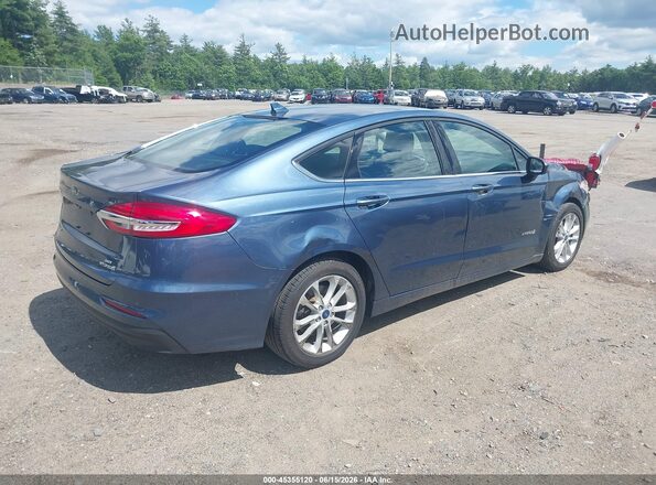3FA6P0LU0KR125531 2019 FORD FUSION HYBRID Blue Rear right