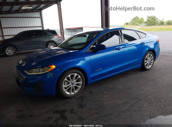 3FA6P0LU0KR149487 2019 FORD FUSION HYBRID Blue Vista tres cuartos delantera izquierda