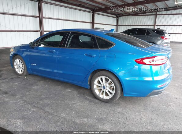3FA6P0LU0KR149487 2019 FORD FUSION HYBRID Blue Trasero izquierdo