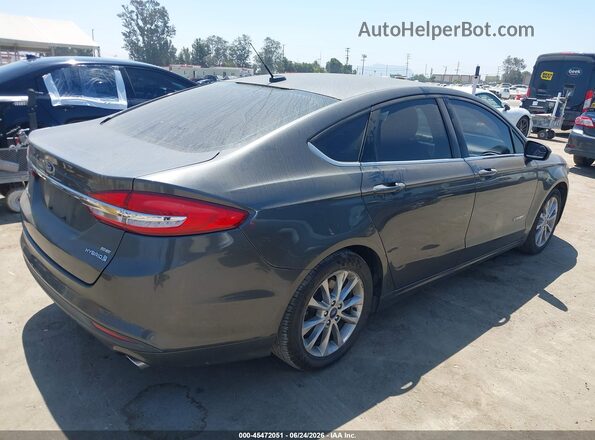 3FA6P0LU1HR286155 2017 FORD FUSION HYBRID Gray Trasero derecho