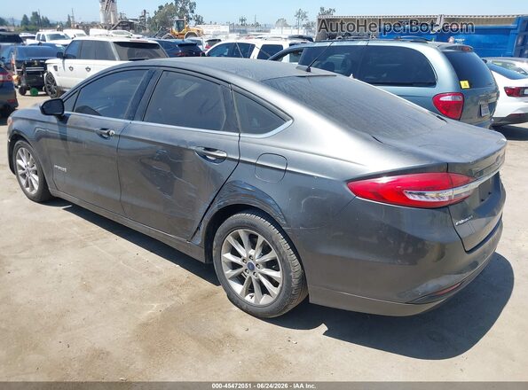 3FA6P0LU1HR286155 2017 FORD FUSION HYBRID Gray Trasero izquierdo