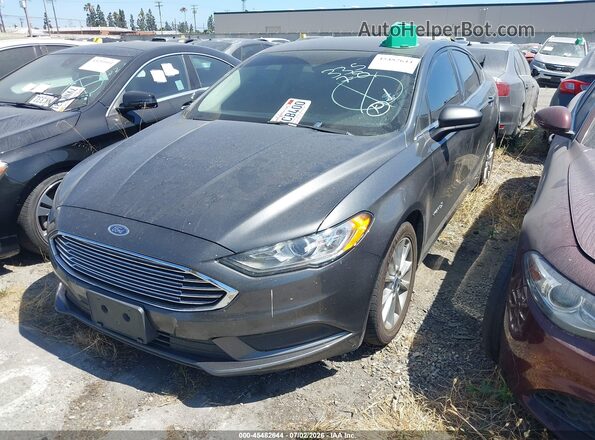 3FA6P0LU1HR387132 2017 FORD FUSION HYBRID Gray Vista tres cuartos delantera izquierda