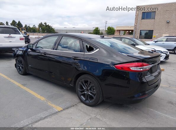 3FA6P0LU1JR137525 2018 FORD FUSION HYBRID Black Rear left