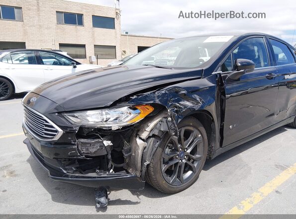 3FA6P0LU1JR137525 2018 FORD FUSION HYBRID Black Front view