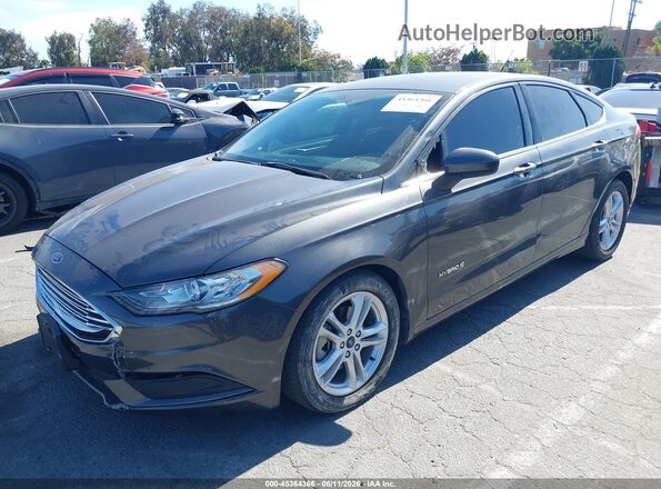 3FA6P0LU1JR211624 2018 FORD FUSION HYBRID Gray Front left
