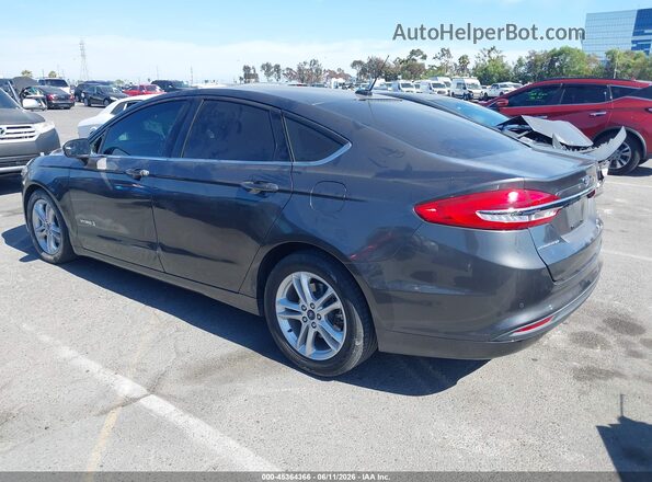 3FA6P0LU1JR211624 2018 FORD FUSION HYBRID Gray Rear left