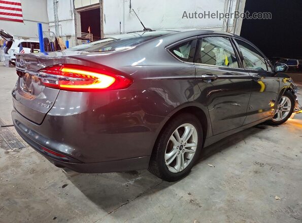 3FA6P0LU1JR272584 2018 FORD FUSION Gray Rear right