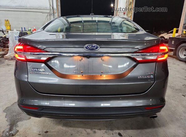 3FA6P0LU1JR272584 2018 FORD FUSION Gray Rear view