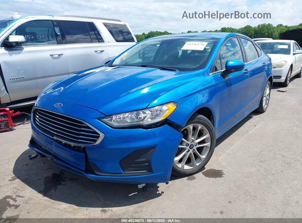 3FA6P0LU1LR223484 2020 FORD FUSION Синий Передняя левая четверть