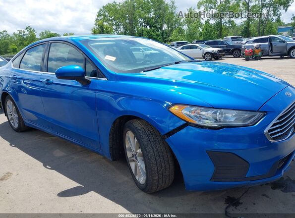 3FA6P0LU1LR223484 2020 FORD FUSION Синий Вид задней части салона