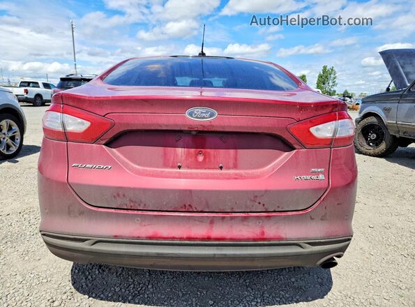 3FA6P0LU2GR145948 2016 FORD FUSION Red უკანა ხედი