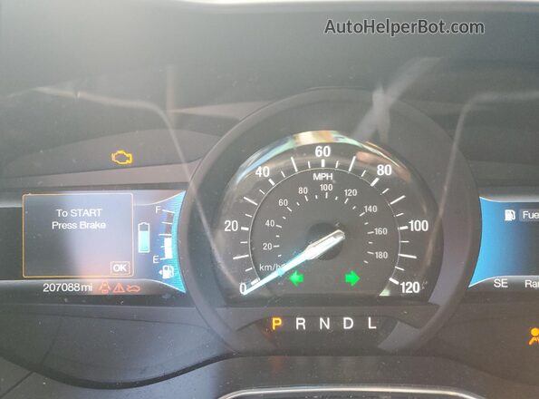 3FA6P0LU2HR223355 2017 FORD FUSION Синий Вид щитка приборов