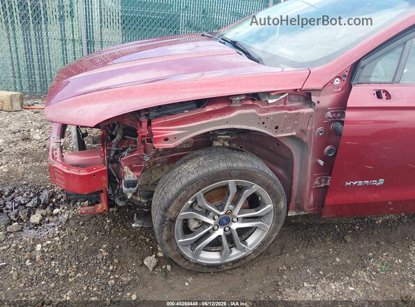 3FA6P0LU2HR374356 2017 FORD FUSION HYBRID Темно-бордовый Вид спереди