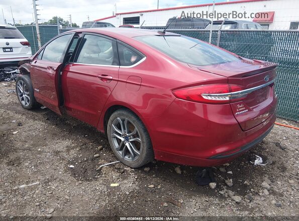 3FA6P0LU2HR374356 2017 FORD FUSION HYBRID Темно-бордовый Задняя левая четверть