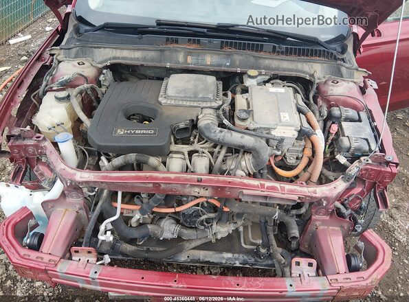 3FA6P0LU2HR374356 2017 FORD FUSION HYBRID Темно-бордовый Вид сзади