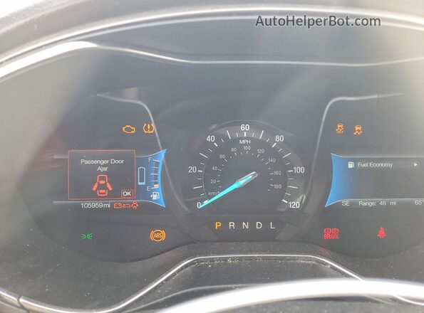 3FA6P0LU2HR381209 2017 FORD FUSION Белый Вид щитка приборов