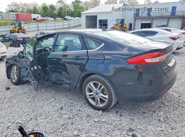 3FA6P0LU2JR138439 2018 FORD FUSION Black Задня ліва чверть