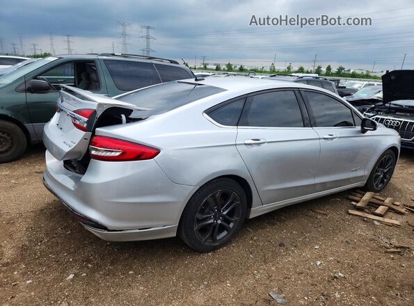 3FA6P0LU2JR219361 2018 FORD FUSION Silver Rear right