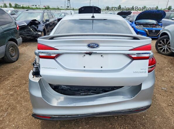 3FA6P0LU2JR219361 2018 FORD FUSION Silver Rear view
