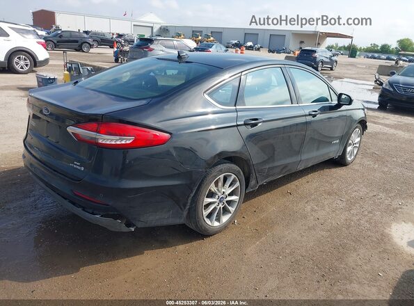3FA6P0LU2KR143707 2019 FORD FUSION HYBRID Black Задня права чверть
