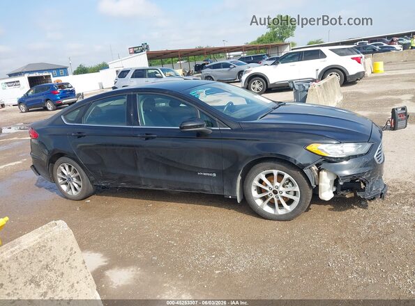 3FA6P0LU2KR143707 2019 FORD FUSION HYBRID Black Вид задньої частини салону