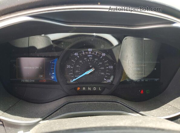 3FA6P0LU2KR178005 2019 FORD FUSION Charcoal Instrument cluster view