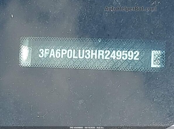 3FA6P0LU3HR249592 2017 FORD FUSION HYBRID Серебряный Вид подкапотного пространства