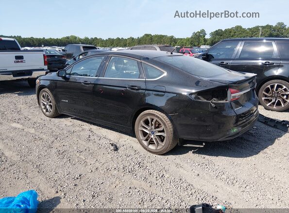 3FA6P0LU3HR300217 2017 FORD FUSION HYBRID Black Trasero izquierdo