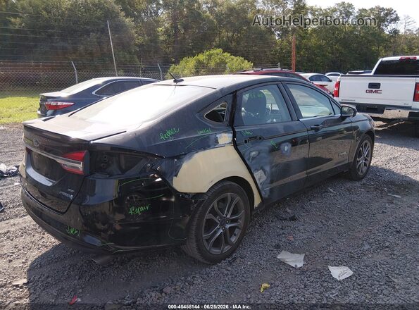 3FA6P0LU3HR300217 2017 FORD FUSION HYBRID Black Trasero derecho