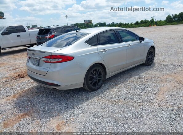 3FA6P0LU3JR128440 2018 FORD FUSION HYBRID Silver Rear right