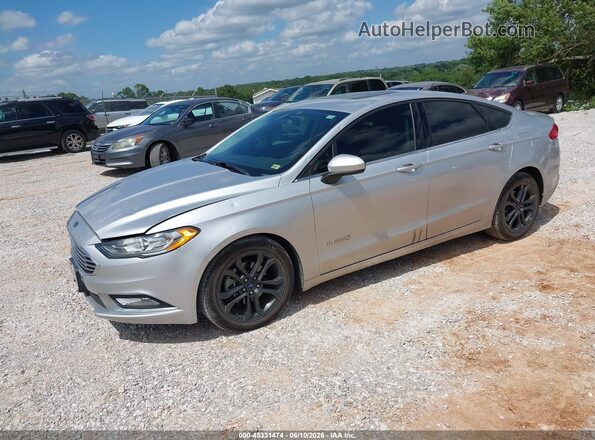 3FA6P0LU3JR128440 2018 FORD FUSION HYBRID Silver Front left