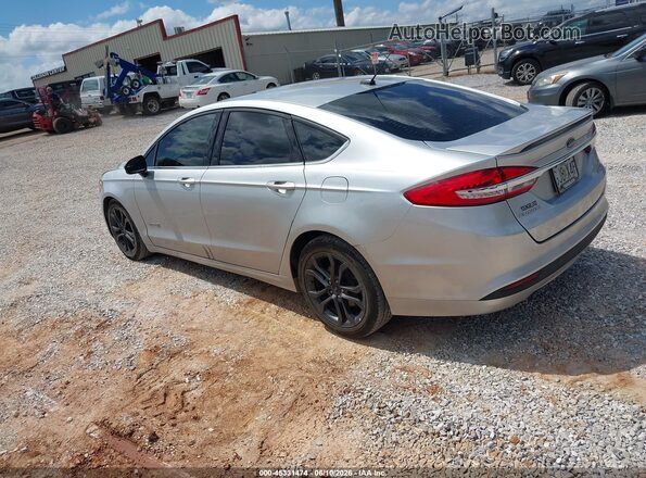 3FA6P0LU3JR128440 2018 FORD FUSION HYBRID Silver Rear left