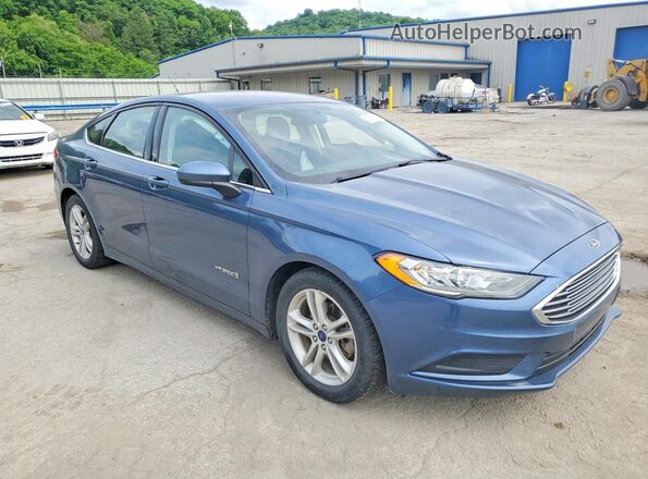 3FA6P0LU3JR145481 2018 FORD FUSION Blue Առջևի աջ