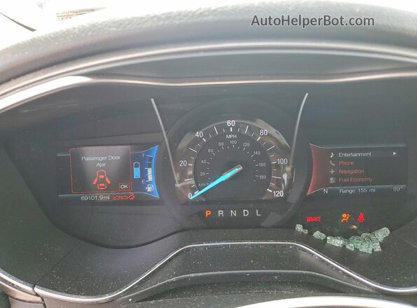 3FA6P0LU3JR145481 2018 FORD FUSION Blue Սարքավորումների վահանակի տեսք