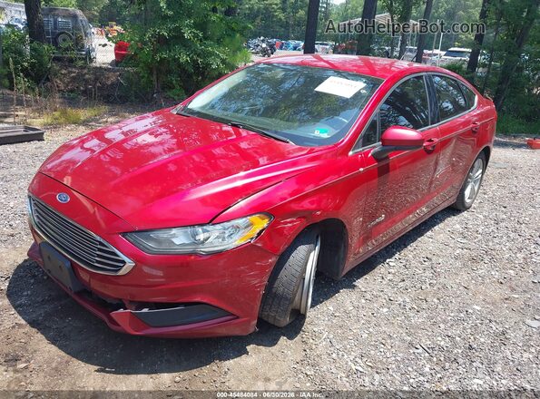 3FA6P0LU3JR153435 2018 FORD FUSION HYBRID Red Передня ліва чверть