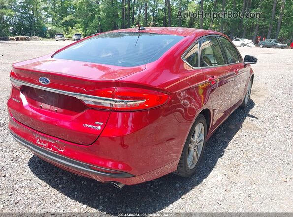 3FA6P0LU3JR153435 2018 FORD FUSION HYBRID Red Задня права чверть