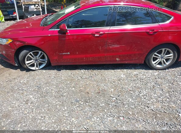 3FA6P0LU3JR153435 2018 FORD FUSION HYBRID Red Вид спереду