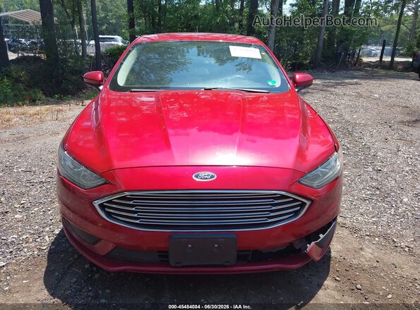 3FA6P0LU3JR153435 2018 FORD FUSION HYBRID Red Вид щитка приладів