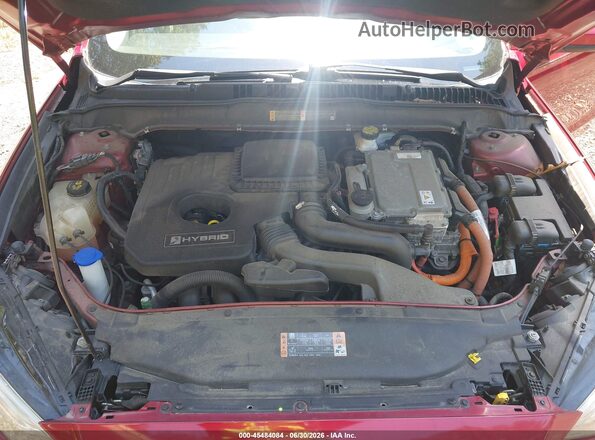 3FA6P0LU3JR153435 2018 FORD FUSION HYBRID Red Вид ззаду