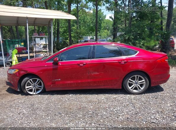 3FA6P0LU3JR153435 2018 FORD FUSION HYBRID Red Панорамний вид салону 360°