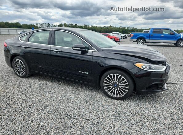 3FA6P0LU3JR245399 2018 FORD FUSION Черный Передняя правая четверть