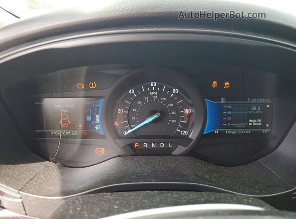 3FA6P0LU3JR283294 2018 FORD FUSION Серебряный Вид щитка приборов