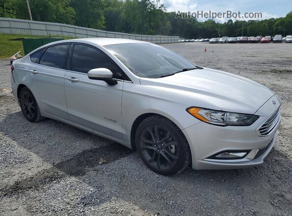3FA6P0LU3JR283294 2018 FORD FUSION Серебряный Передняя правая четверть