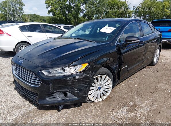 3FA6P0LU4GR101322 2016 FORD FUSION HYBRID Black წინა მარცხენა ხედი სამი მეოთხედიდან